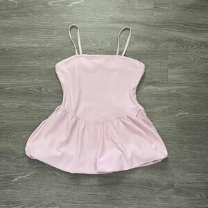 Pastel pink bubble skirt minidress